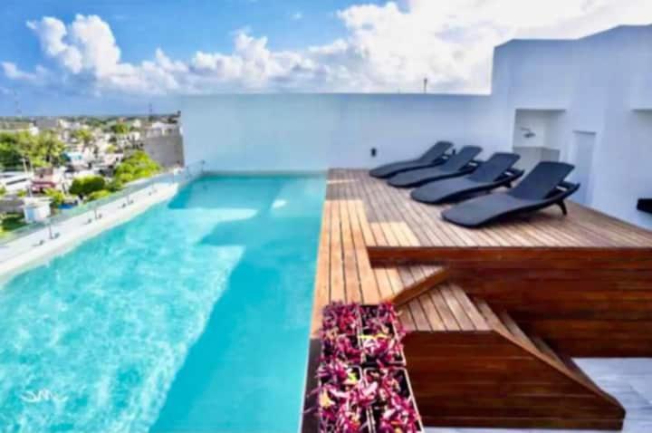 Stylish And Fancy Studio Next To 5Th Av Roof Pool Dk Playa del Carmen Exterior photo